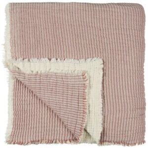 Sengetæppe til dobbelt seng - Ib Laursen - rosa/creme